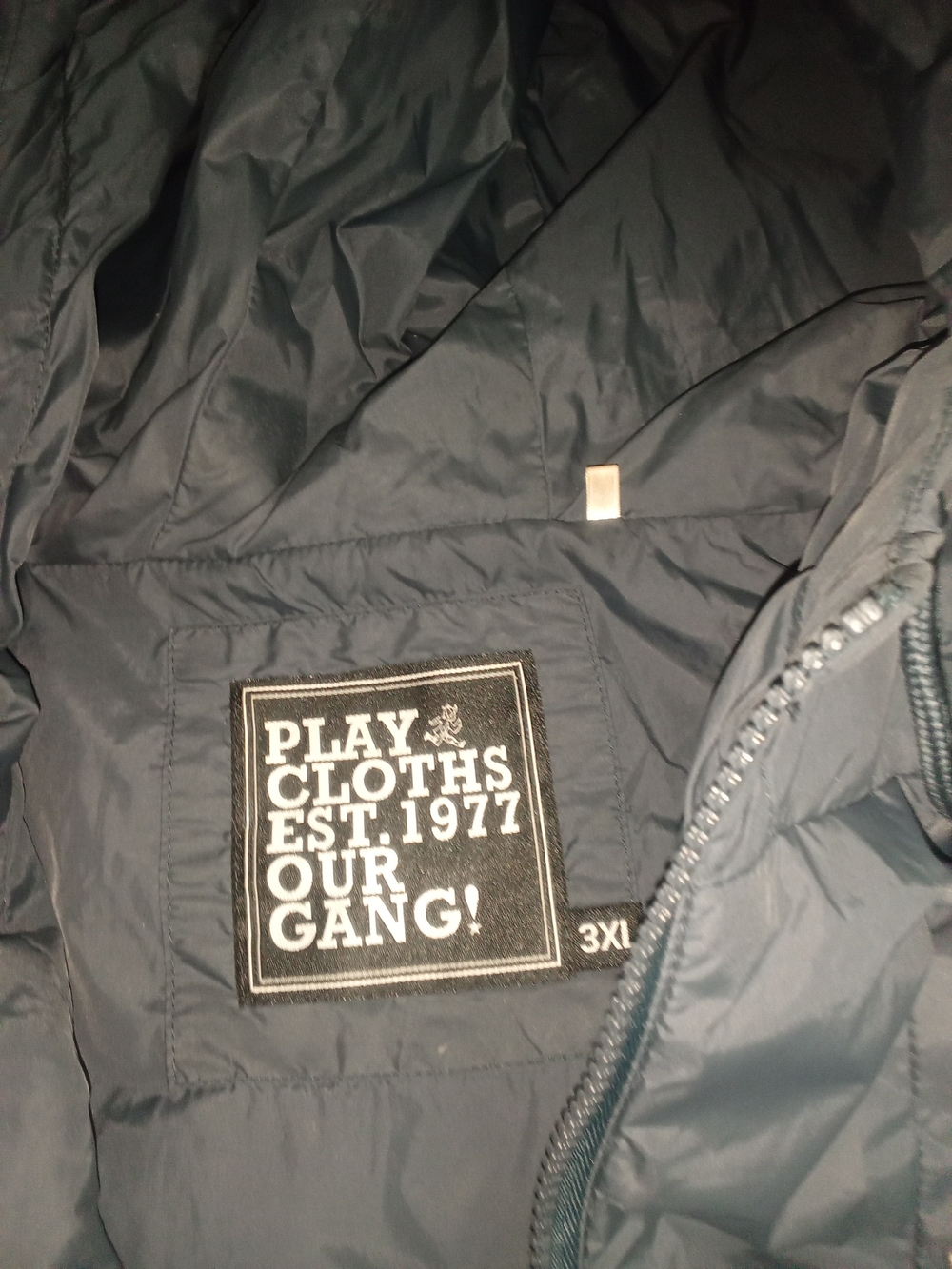 PLAY CLOTHS Navy Blue Men's Puffer Jacket